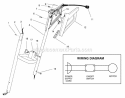 Handle Assembly Diagram and Parts List for 38310 99000001-99999999 - 1999 Lawn Boy Snow Blower